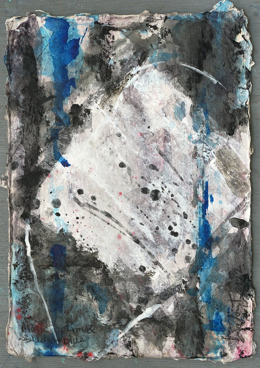 Mask Optional Black &Amp; Blue By Gordon T., 10 X 14, Artwork For Sale On Artfinder