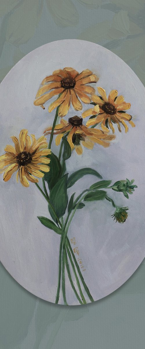 yellow flowers No.2 by Zhao Hui Yang