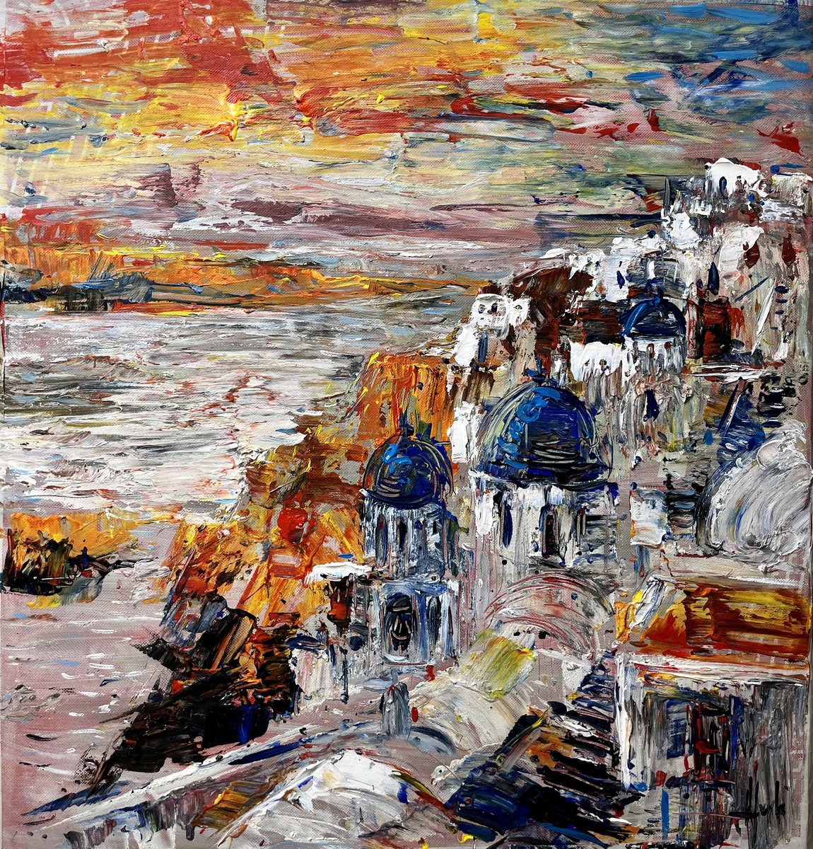 Santorini abstract August 2023 by Altin Furxhi