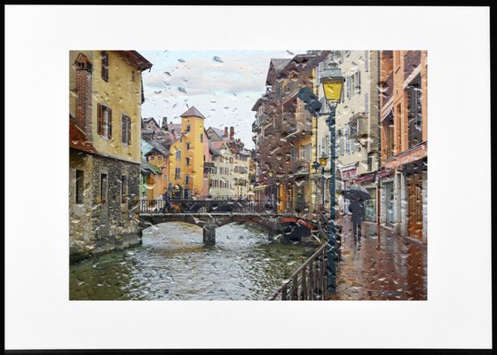 " Rainy day in Annecy. France " Limited Edition 1 / 25