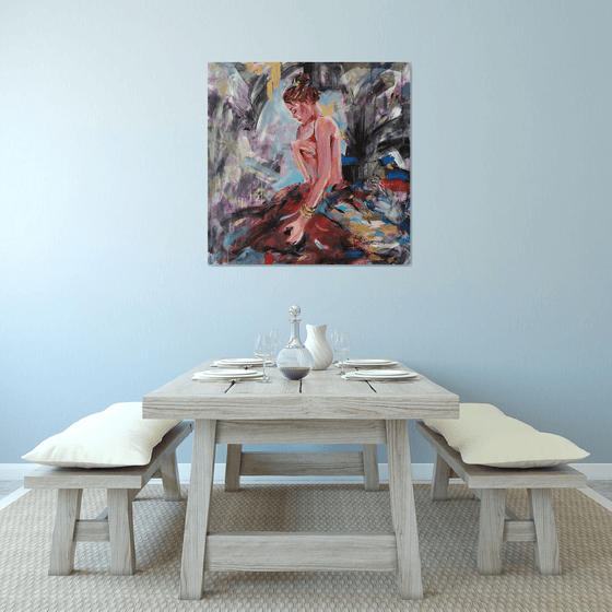 Moment - Figurative painting on canvas