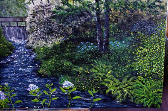 Falls Of Bodnant  92cm x 122cm