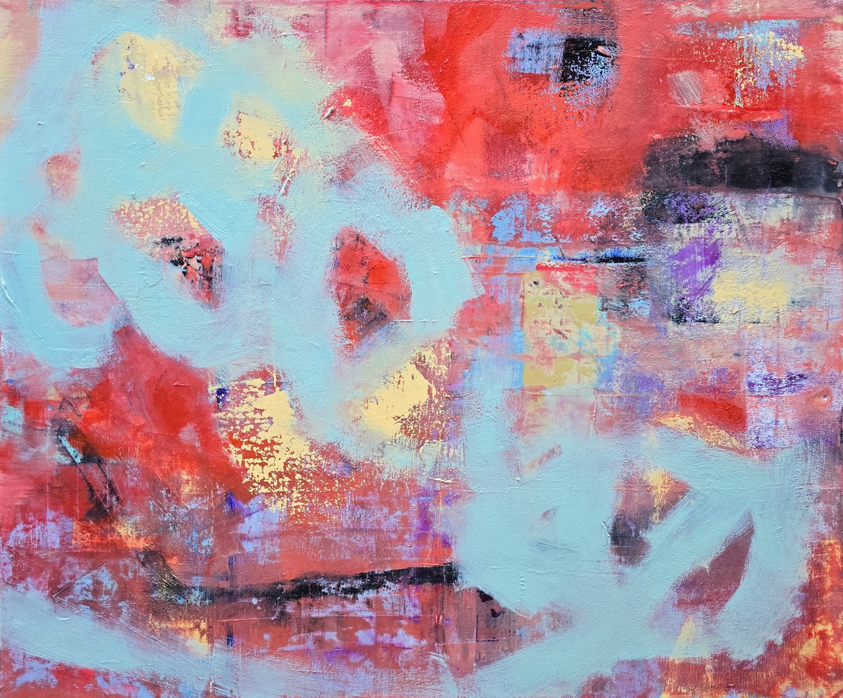 Abstract Oil Painting By Faith Patterson, 24 X 20, Drift, Original Artwork