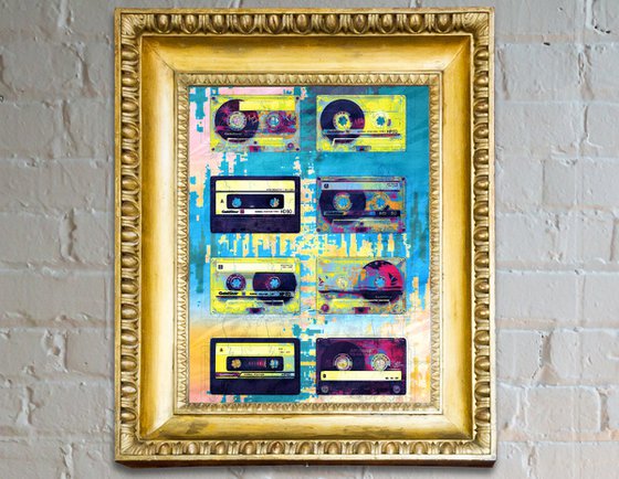 Retro Tape Cassette - GoldStar - Pop Art Modern Poster Stylised Art
