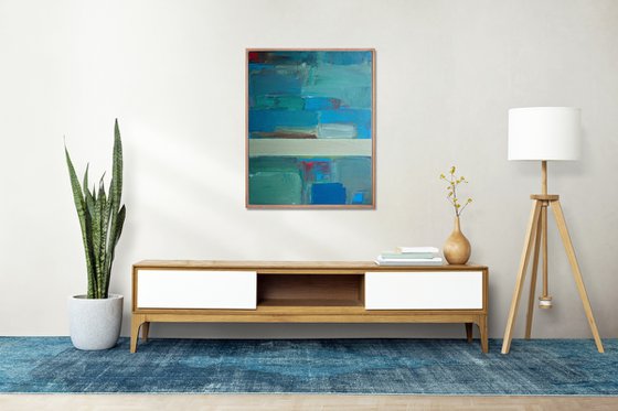 Blue Coast - Abstract Seascape Landscape