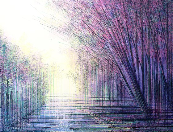 Spring Blossom Trees In Evening Light
