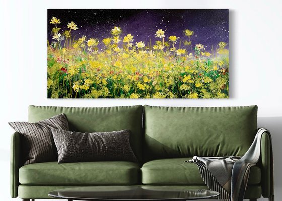 Midnight Garden Dandelions & Daisies