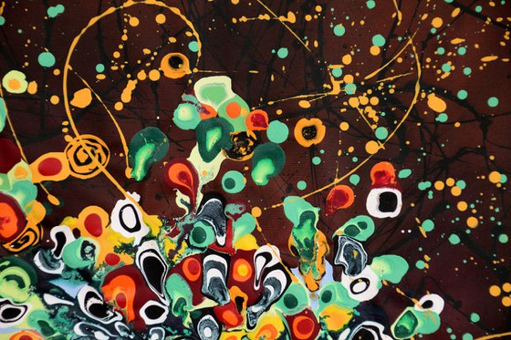 Murrina's Dance #4 - Extra large original floral abstract painting