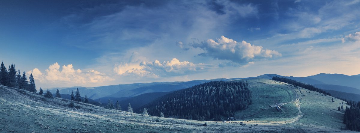 Photorealistic Landscape Photograph By Valerix, 53 X 20", Long Summer Roads., Original Artwork