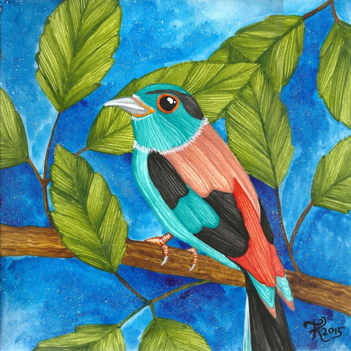 Copperwing Bird by Terri Kelleher