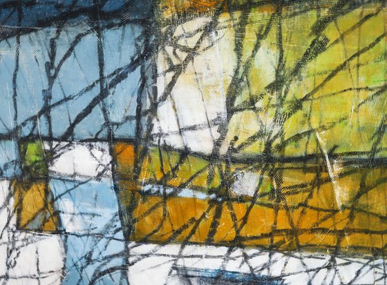 Abstract Organic Diptych