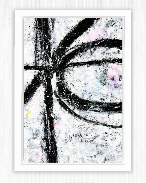 Balancing Life - XX LARGE- 52x37in - Minimalistic Abstract Mixed Media Painting by Kathy Morton Stanion, Modern Home decor, restaurant art