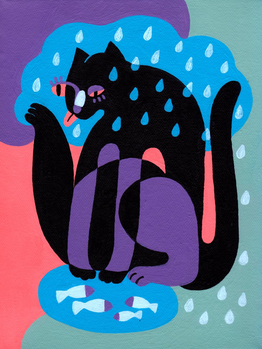 Washing cat by Aynika Karo