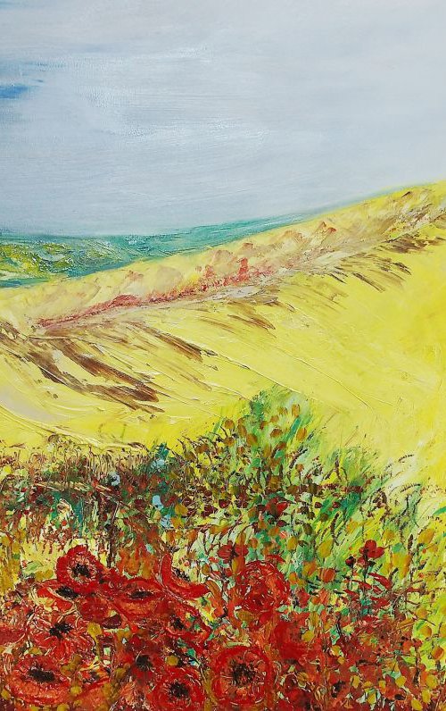 Autumn Poppies by Lesley Blackburn
