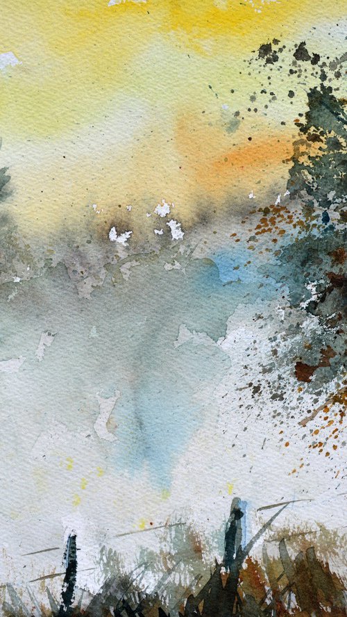 Soft awakening watercolor by Pol Henry Ledent