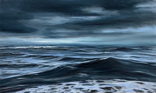 Stormy ocean by Aflatun Israilov