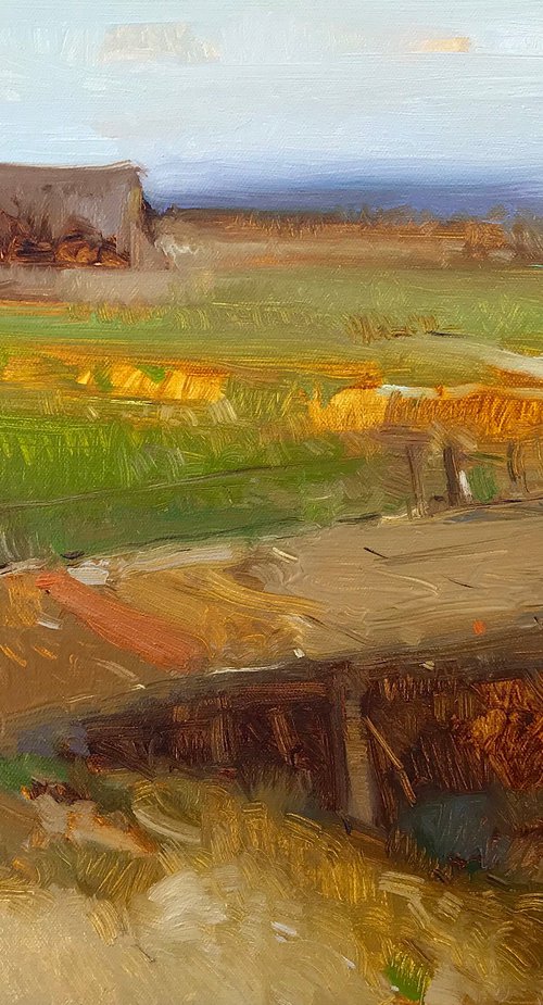 Old Bridge, Original oil painting, Handmade artwork, One of a kind by Vahe Yeremyan