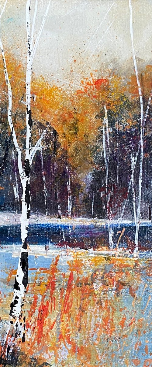 Seasons Winter Silver Birches by Teresa Tanner