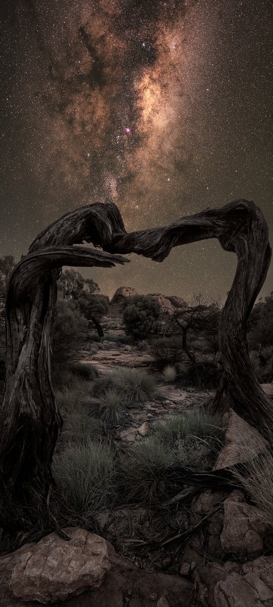 Photorealistic Landscape Photograph By Nick Psomiadis, 24 X 52", Sacred Darkness, Original Artwork