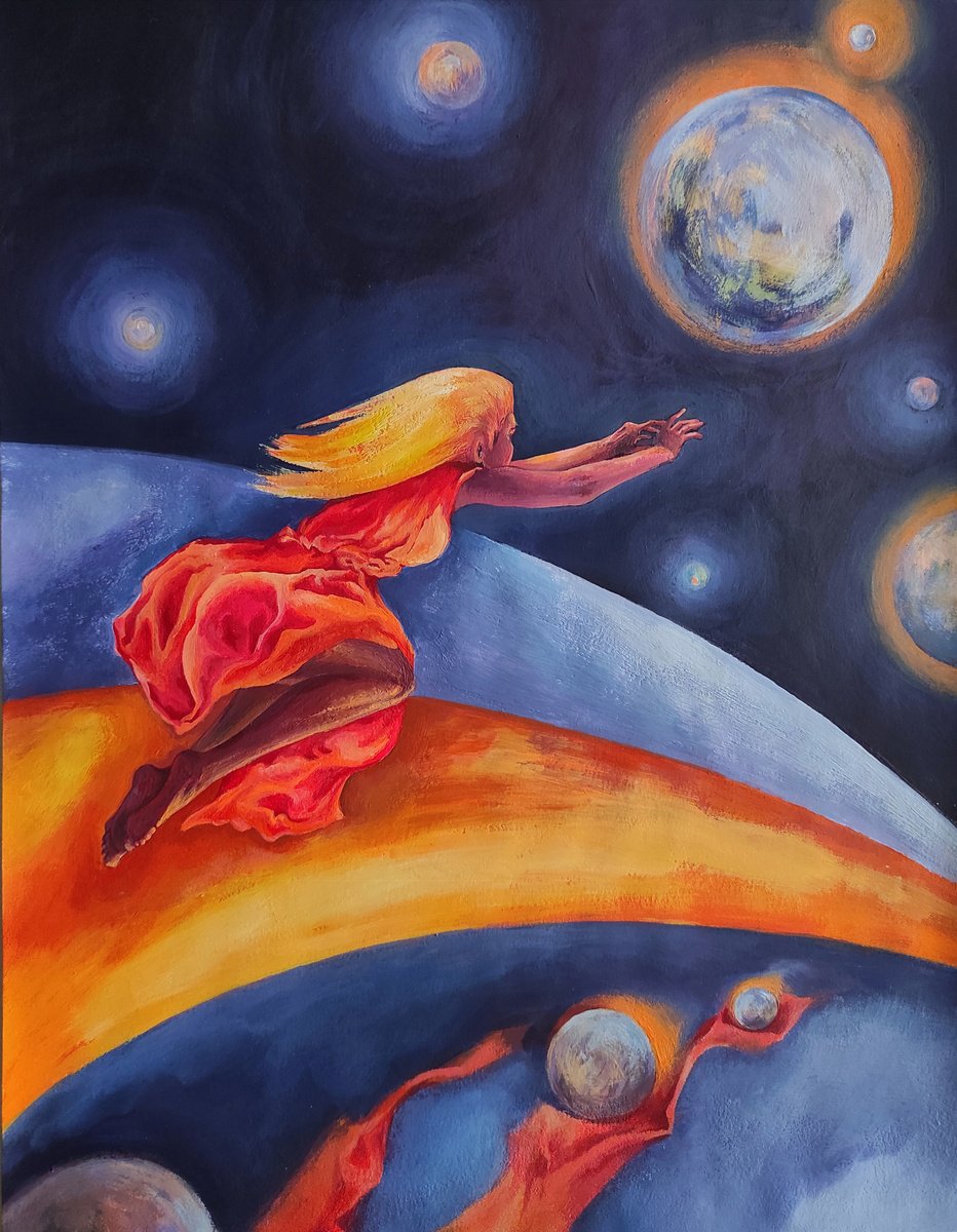 Expressive Landscape Acrylic Painting By Tetiana Borys, 12 X 15", Resistance Of The Earth, Original Artwork