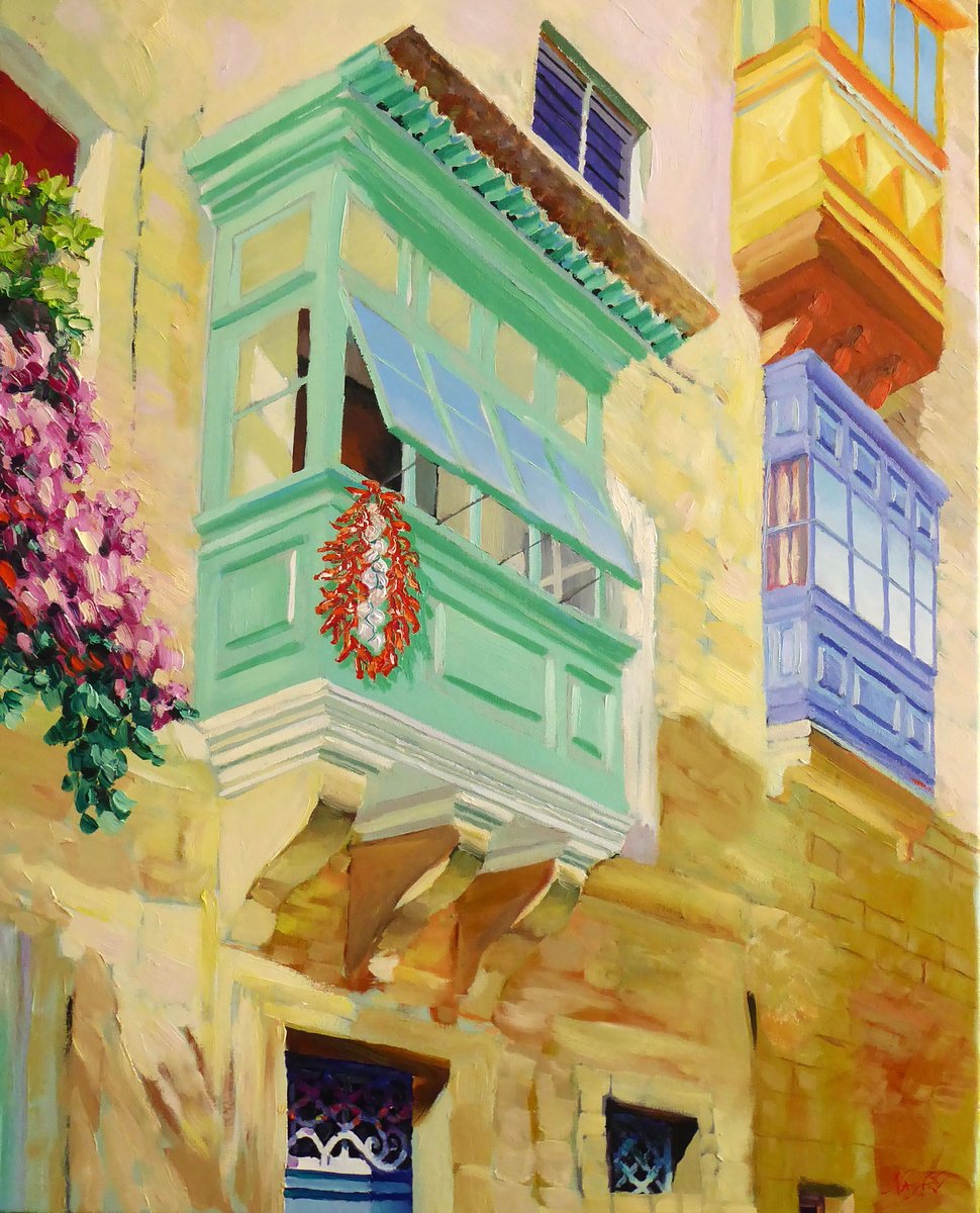 Impressionistic Cityscapes Oil Painting By Narek Hambardzumyan, 24 X 29", Serenade, Original Artwork