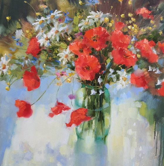 Poppies. Emotions of joy Painting