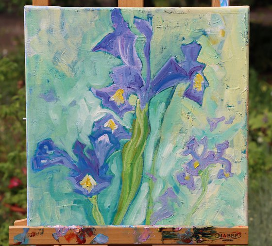 Spring Garden Flowers #5 Purple Irises
