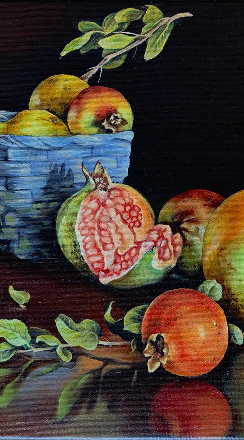 Still life with pomegranates by Olga Tsvetkova