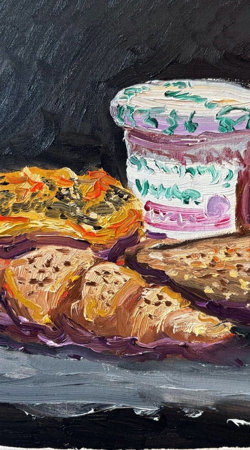 French Breakfast with Jam Still Life by Dmitry Fedorov