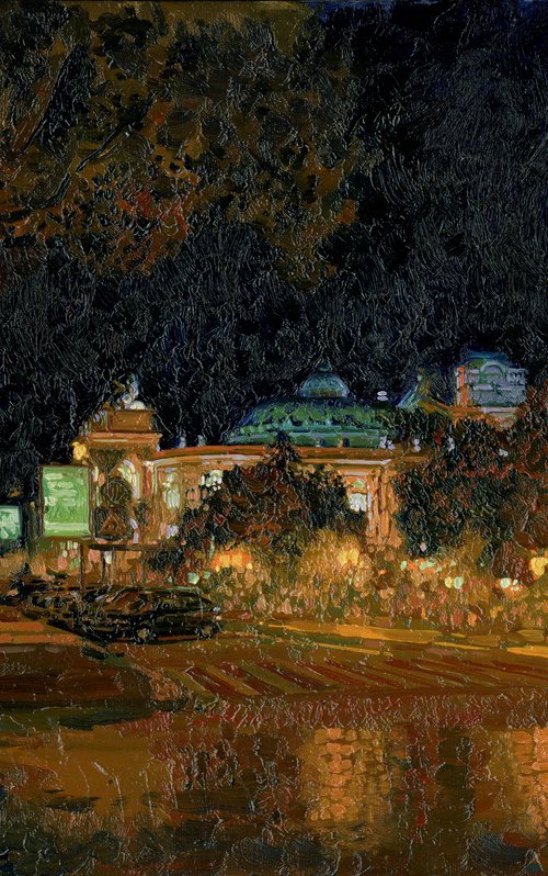 Odessa Theater at night. by Simon Kozhin