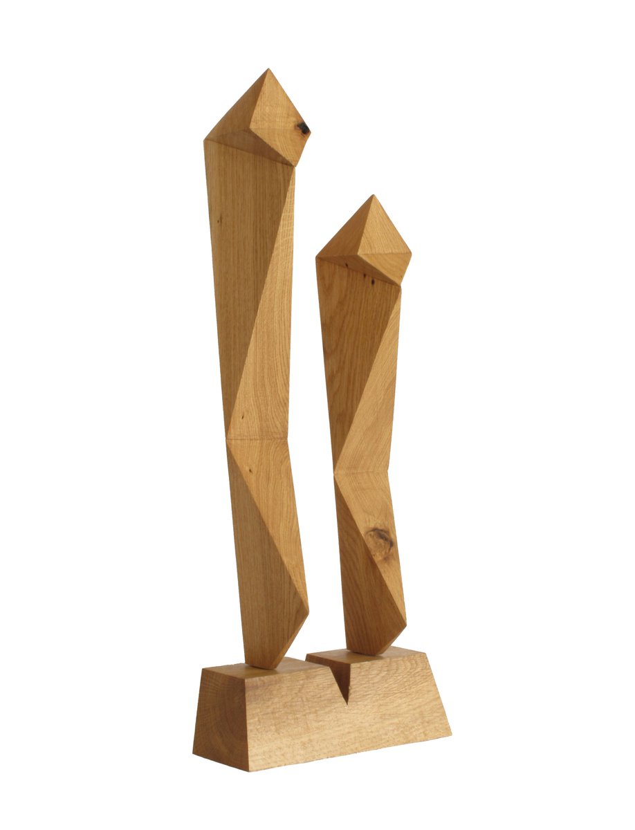 Urban And Pop Portrait Wood Sculpture By Nikola Tsvetanov, 8 X 21", "Urban Spirit", Original Artwork