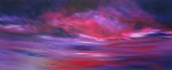 Distant Dreams - Purple pink PANORAMIC Seascape