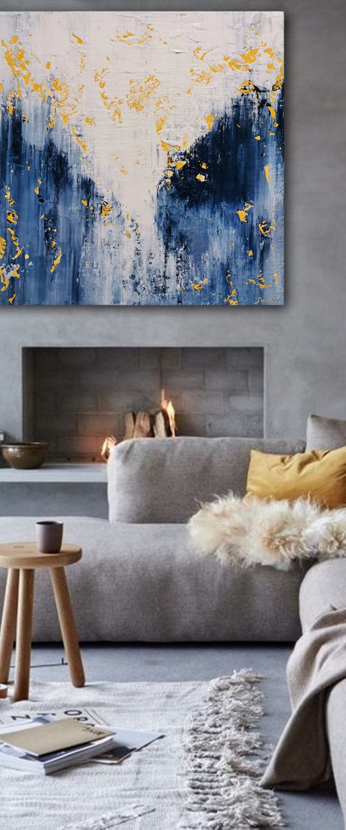 100x100cm. / abstract painting / Abstract 1217 by Alex Senchenko