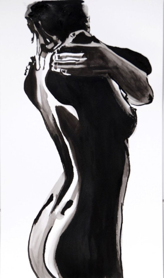 Nude 90 / Black and white (41 x 24 cm)
