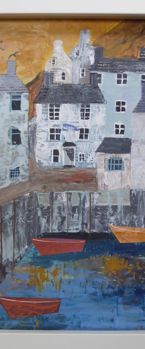 The Blue Peter, Polperro by Elaine Allender