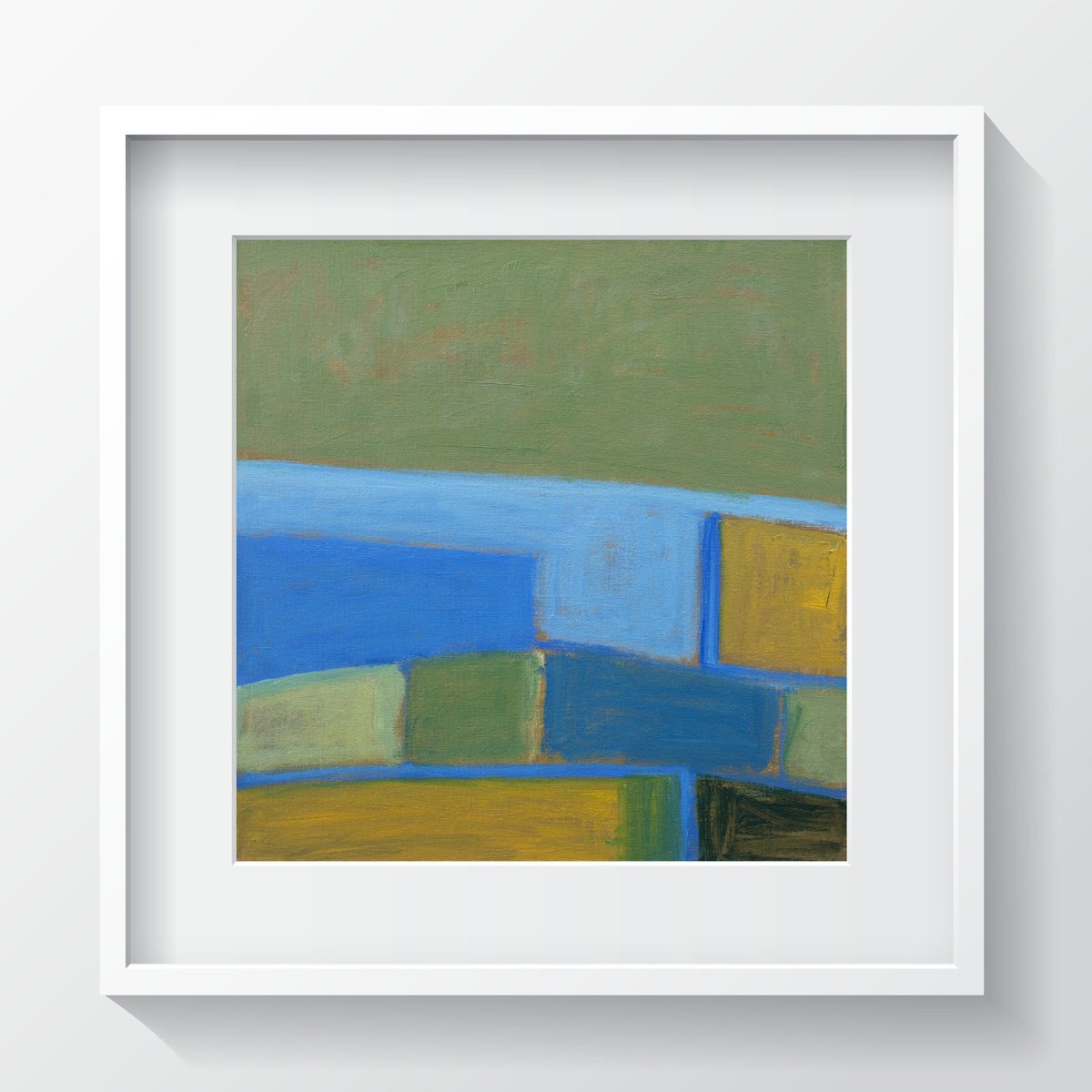 Abstract Giclee Print , Wheat Fields By The Sea By Thomas Hjelm, 17 X 17, Artwork For Sale On Artfinder