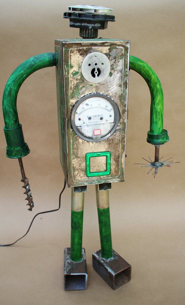 Urban And Pop Still Life Sculpture By Ken Vrana, 21 X 33", Chronis, Original Artwork