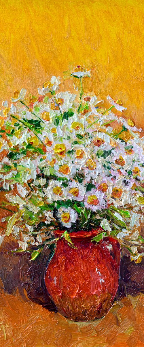 Red Jug and Chamomiles by Suren Nersisyan