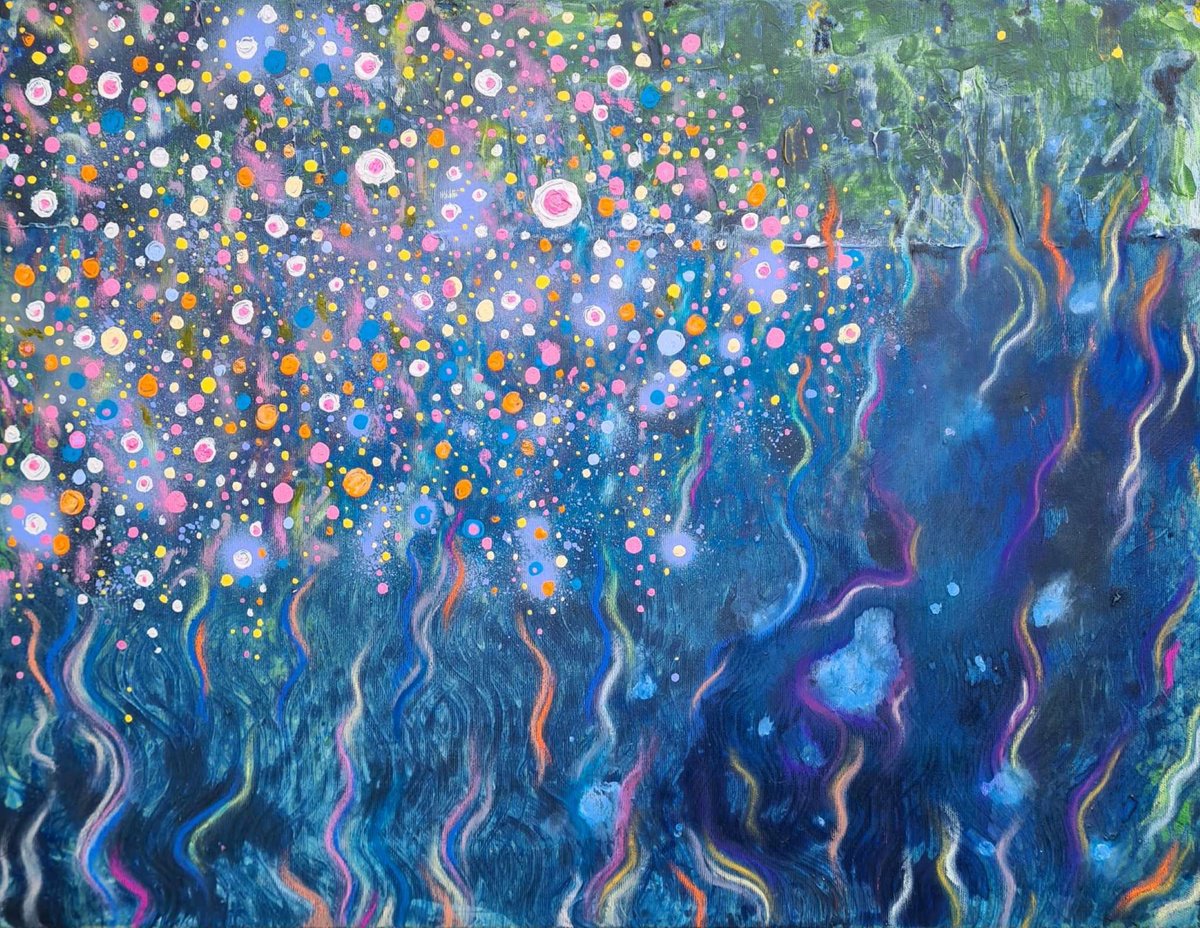 Celestial Bloom I By Marian Gorin, 26 X 20, Artwork For Sale On Artfinder