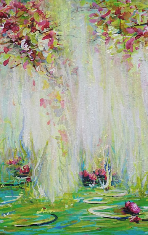 Water-lilies Reflections. Modern Impressionism inspired by Claude Monet by Sveta Osborne