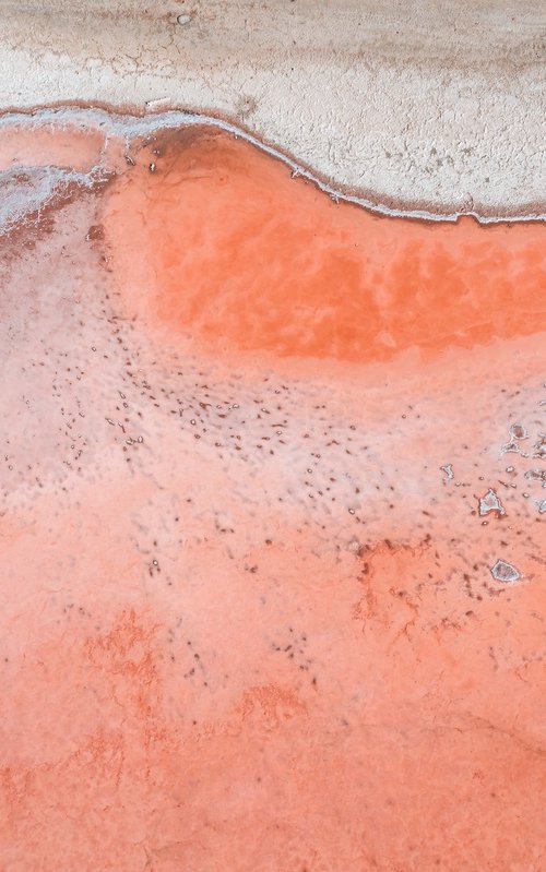 Aerial view of a salt lake in France by Barbara and Maciej Noskowski