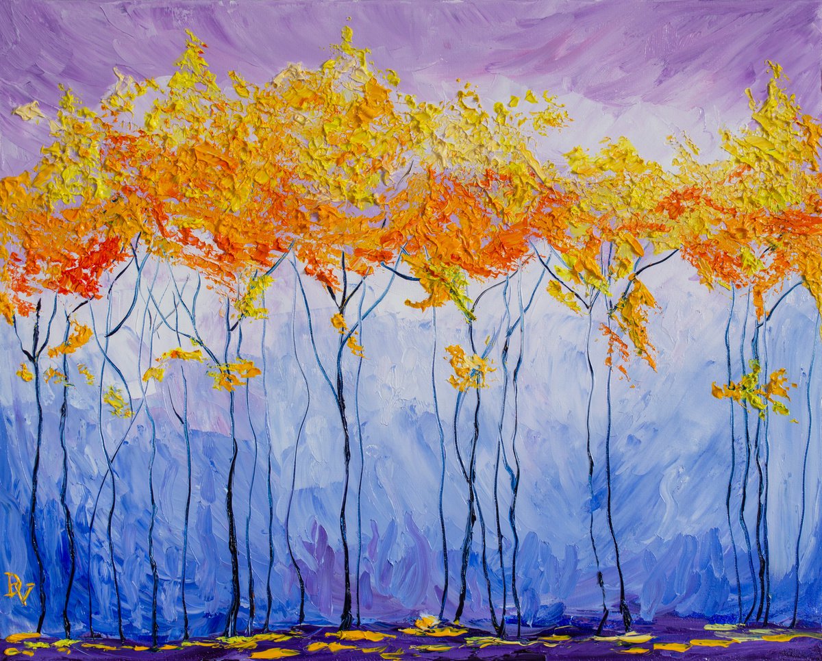 Golden trees by Vladyslav Durniev