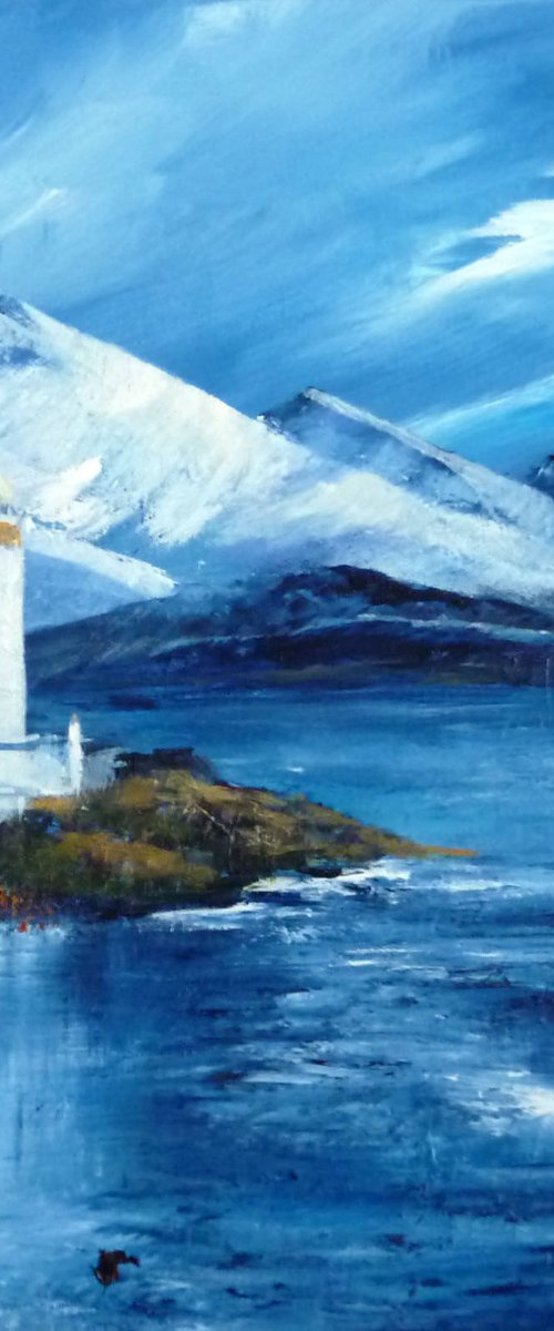 Lismore Lighthouse and Ben Cruachan by Margaret Denholm