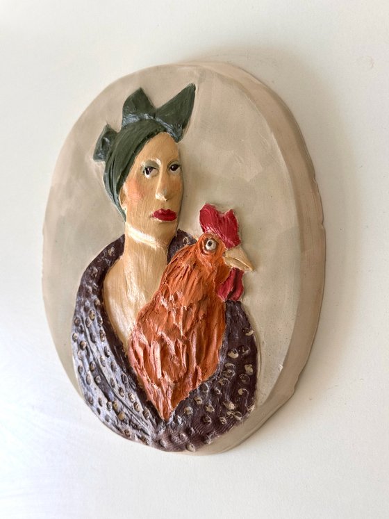 Woman with Hen
