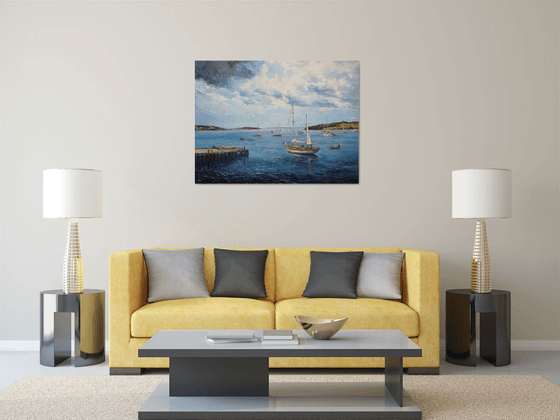 Morning sun on the Lunenburg bay (36x48x1.5")