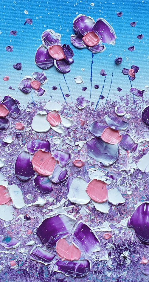 "Dreamy Violet Flowers in Love" by Phil Broad