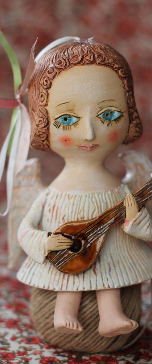 Angels games III. Hanging OOAK sculpture. by Elya Yalonetski