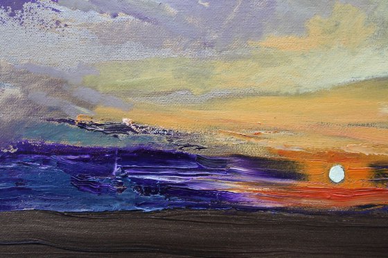 Wold Sunset 2 Early September 2017 Original Oil Painting