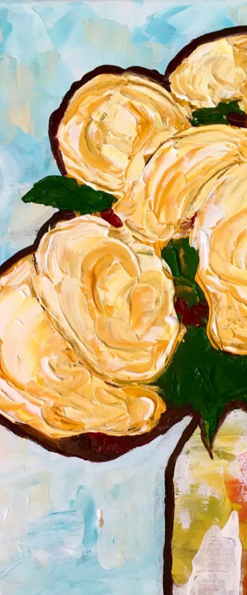BOUQUET OF Yellow  Roses #10 by Olga Koval
