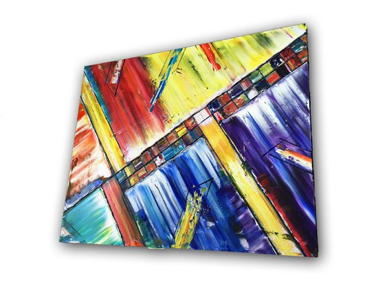 "Build Me Something" - Special Price + FREE USA SHIPPING - Original Large PMS Abstract Diptych Oil Paintings On Canvas - 30" x 48"